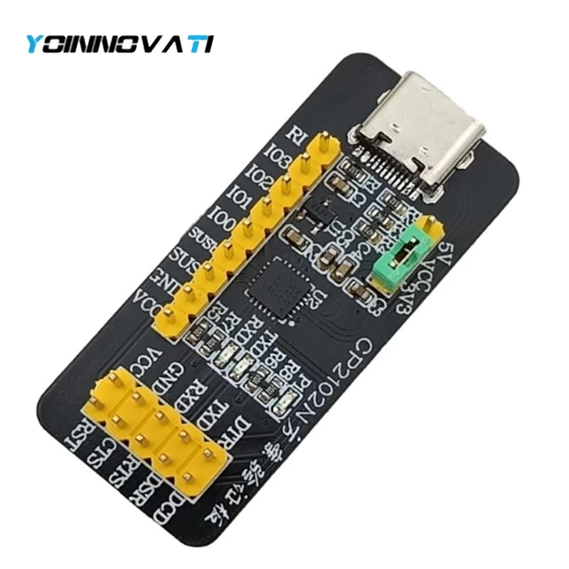 1PCS CP2102N-A02-GQFN24R Type-C USB to TTL UART Serial Converter CP2102N Chip Solution Evaluation Debug Demo BoardA