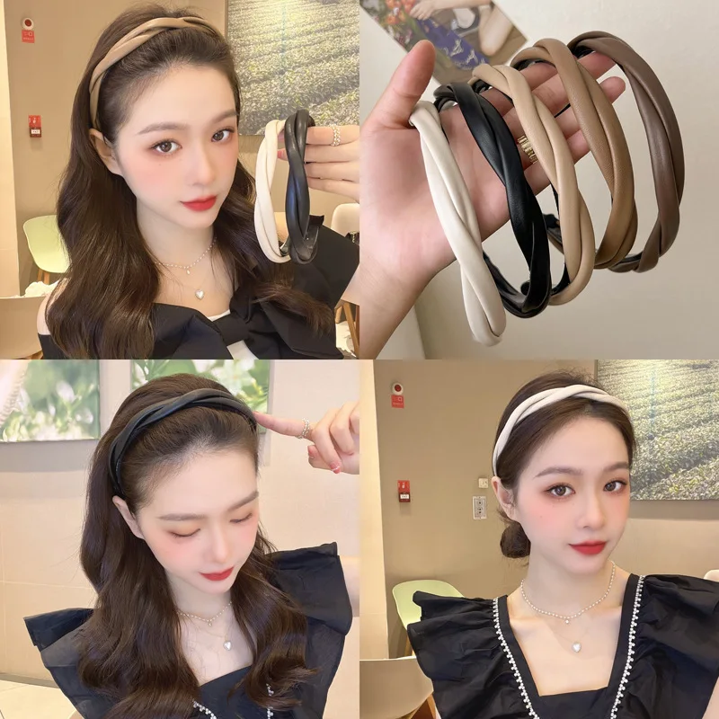 Korean Fried Dough Twists hoops Hair Bands accessories Headband hair woman clips High Grade Anti slip Hair Band for girls ties