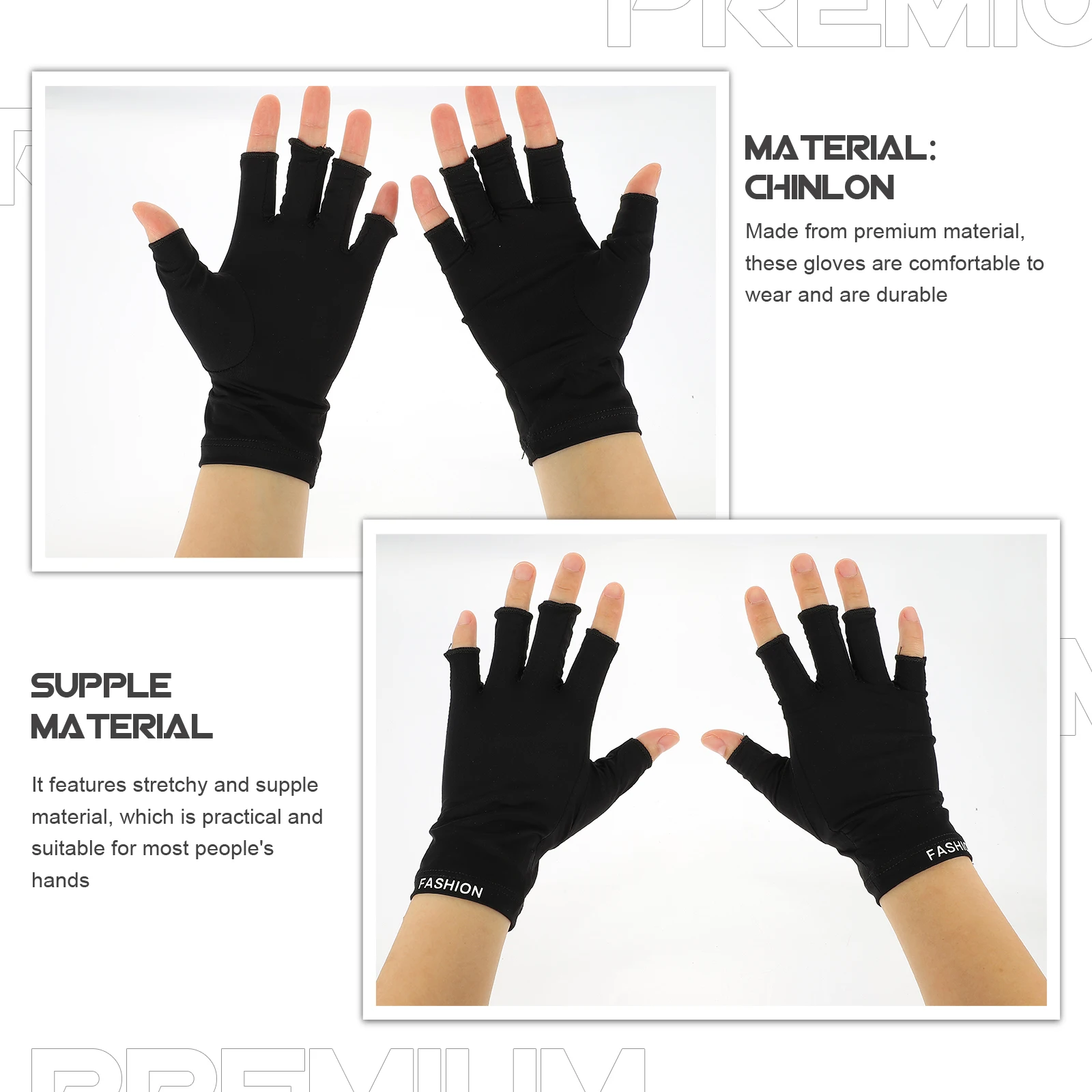 

1Pair Uv Shield Gloves for Manicure Thin Supple Anti-Uv Hand Protector Salon Nail Art Tools Comfortable Skin Protective Glove