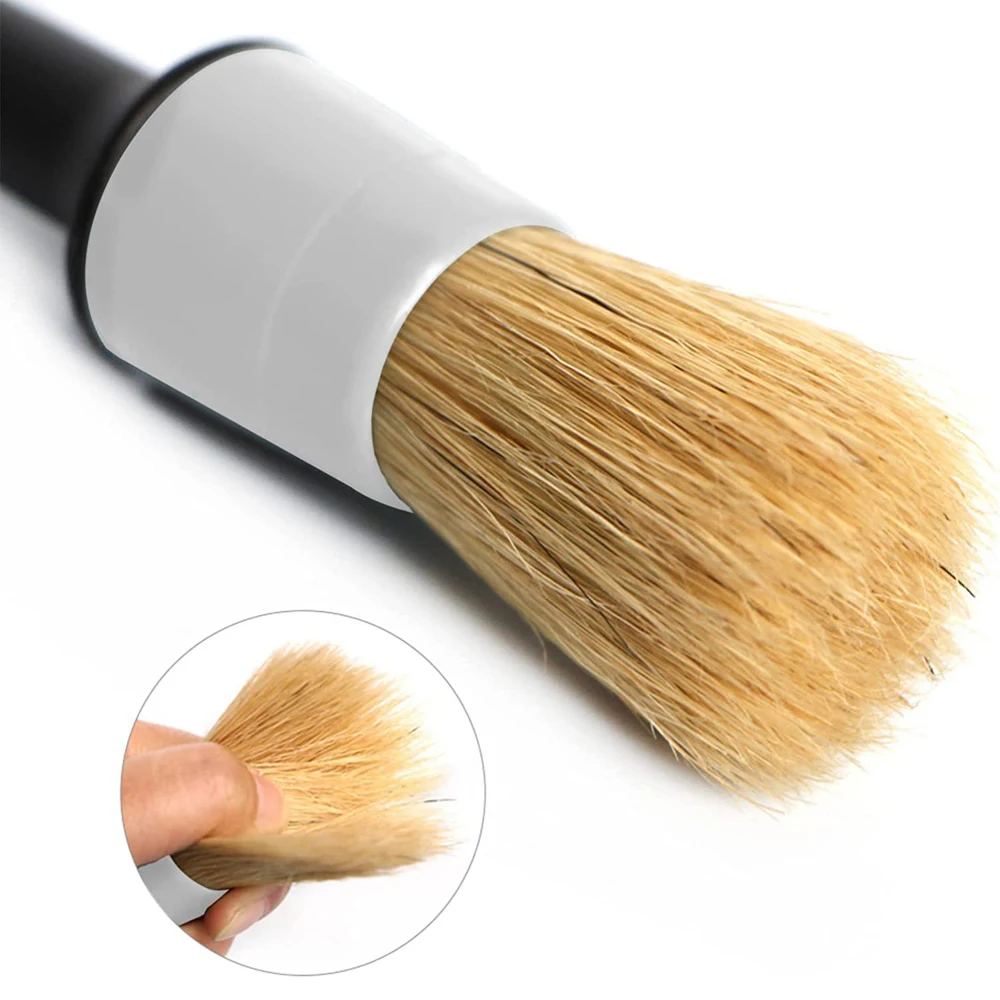 3 قطعة فرشاة تنظيف السيارة الخنزير الشعر الخشن فرش السيارة الخارجية الداخلية التفاصيل فرشاة أدوات فرشاة تنظيف لوحة القيادة