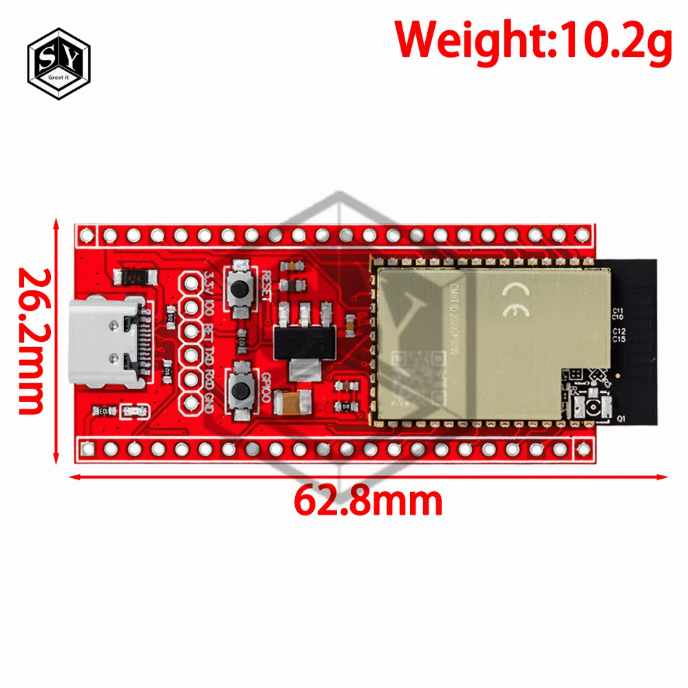 Type-C USB ESP32-S2-WR-00.M ESP32-S2 مجلس التنمية واي فاي MCU وحدة وحدة لاسلكية 32 بت قلب واحد لاردوينو
