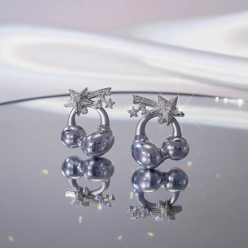 1Pair Fashion Headphone Diameter Buckle Zircon Decorative Headphone Decoration Clip Removable Easy To Install Earbud Accessories