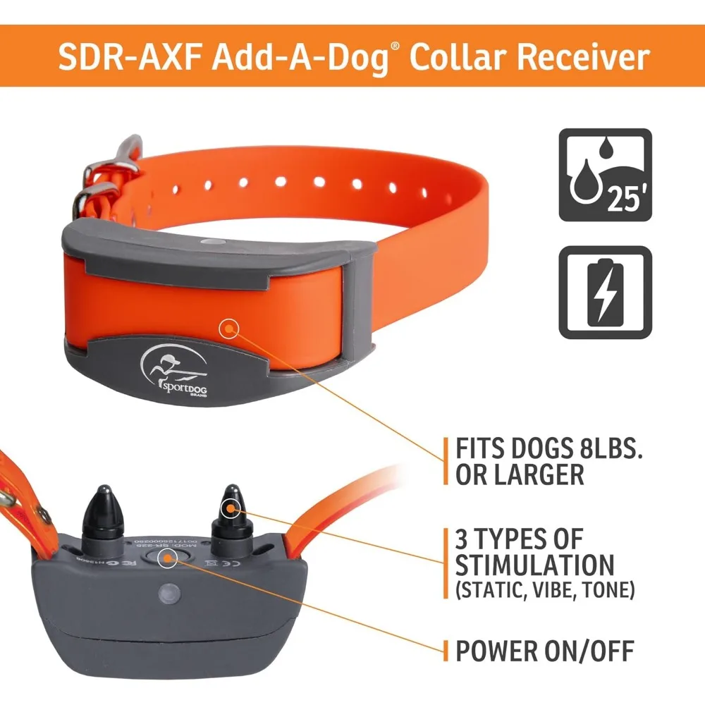 FieldTrainer 425X/SportHunter 825 Add-A-Dog Collar, Remote Training Collar, Hunting Dog Collar - Waterproof and Rechargeable