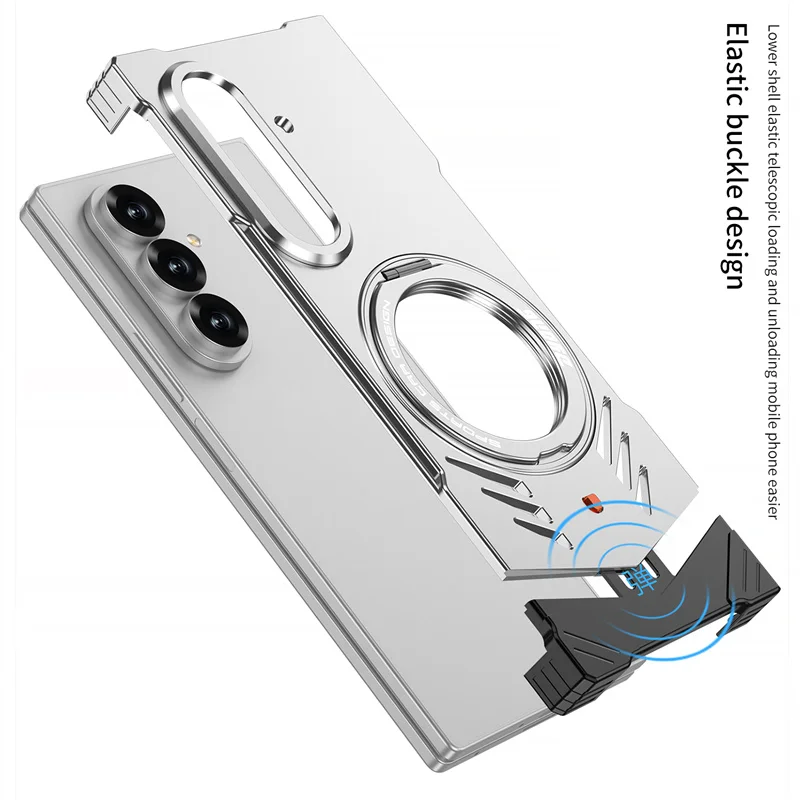 High-end Magnetic 360° Bracket Case For Samsung Galaxy Z Fold8 Ultra 7 6 For Magsafe Wireless Charging Cooling Aluminum Alloy