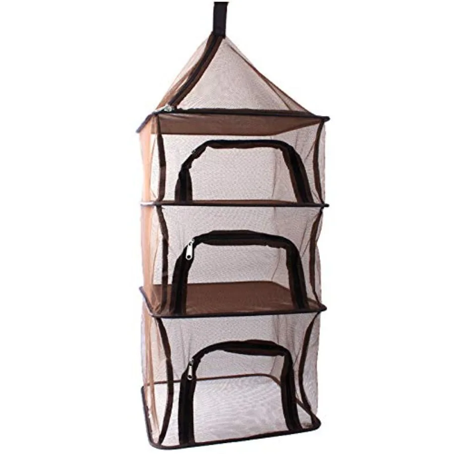 

Camping Dry Net-4 Layer Outdoor Hanging Foldable Drying Rack, Camping Organizer Mesh Dryer Storage for Home Picnic BBQ Tablewar