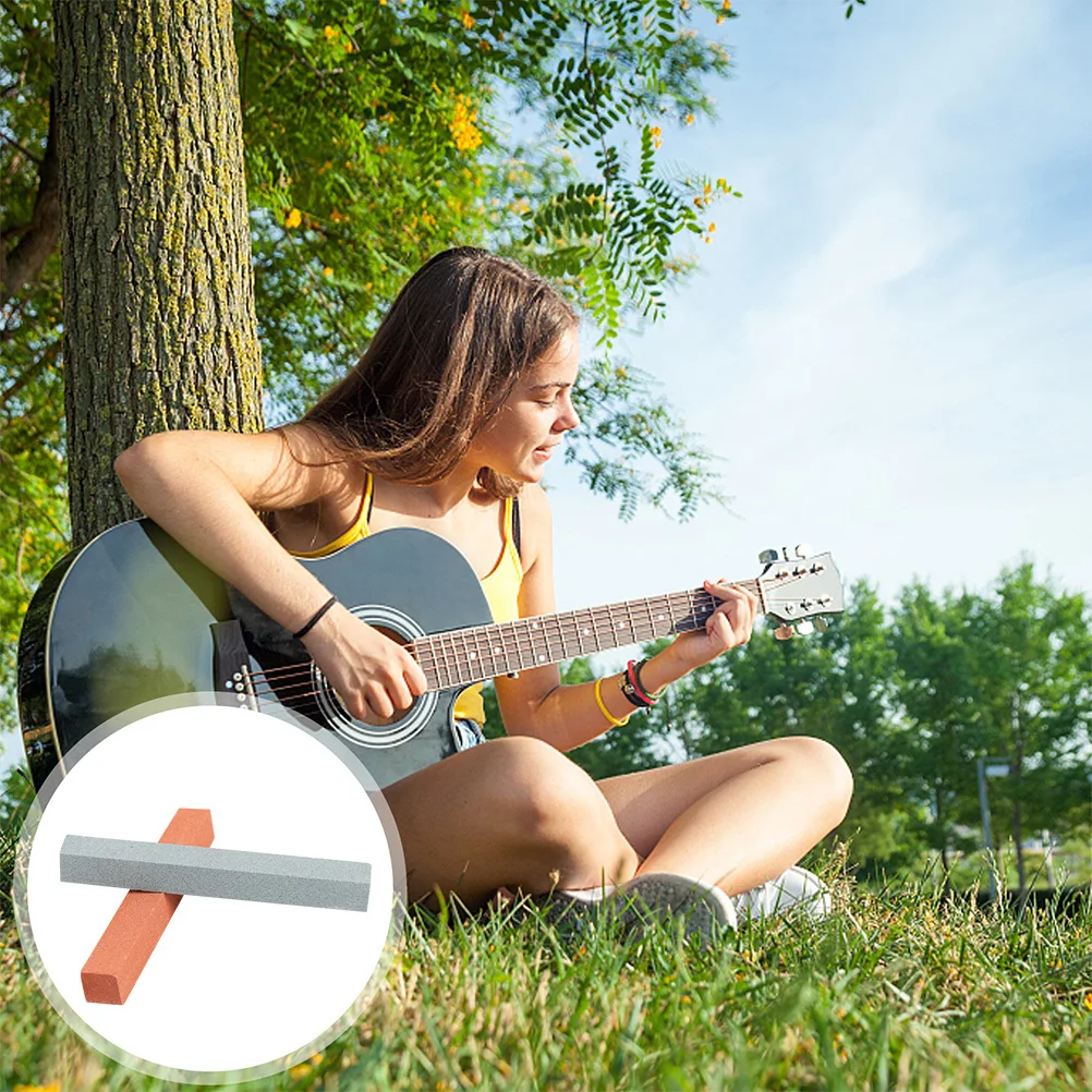 

ERINGOGO Guitar Bridge Polishing Stone Set 4Pcs Bass Fret Sanding File Sharpening Tool