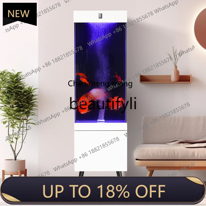 

Z189 Ultra-clear Glass Fish Tank Water Circulation Bottom Filter System Integrated Machine No Water Change Needed Ecological Ta