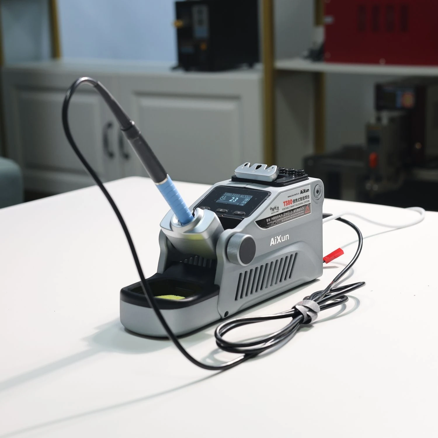 Aixun t380 80w estação de solda inteligente suporte t115 t210 lidar com estação de retrabalho de soldagem rápida para o telefone móvel smd bga pcb reparação