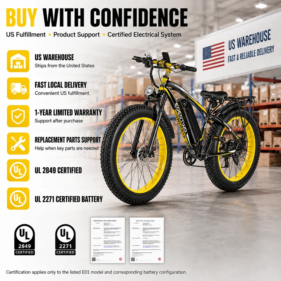 Electric Bike for Adults 750W Motor 28MPH Fast Speed 48V 15Ah Battery 26" Fat Tire Mountain Ebike 400lbs Max Load Aluminum image 14