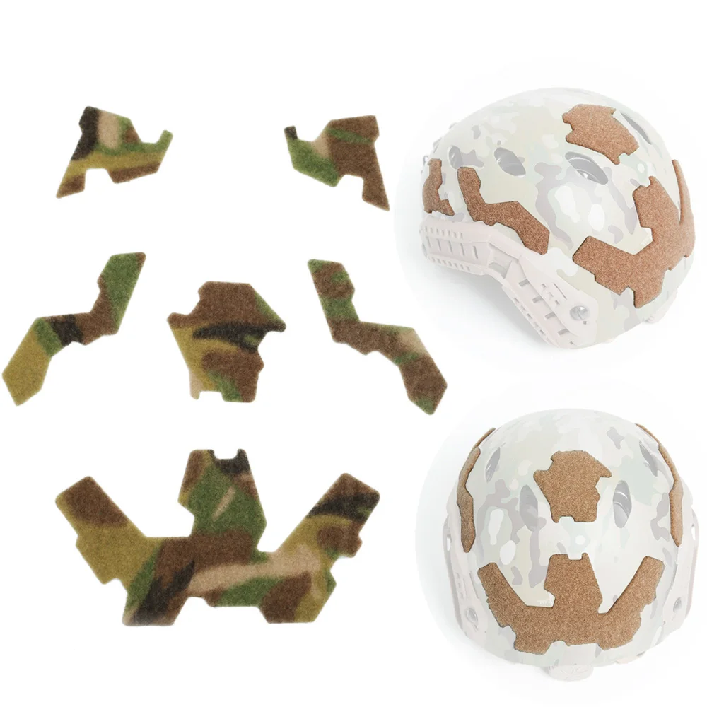 6PCS/Lot FTHS Helmet Magic Sticker Airsoft Helmet Patches Hook and Loop Sticky For FTHS Tactical Helmet Accessories
