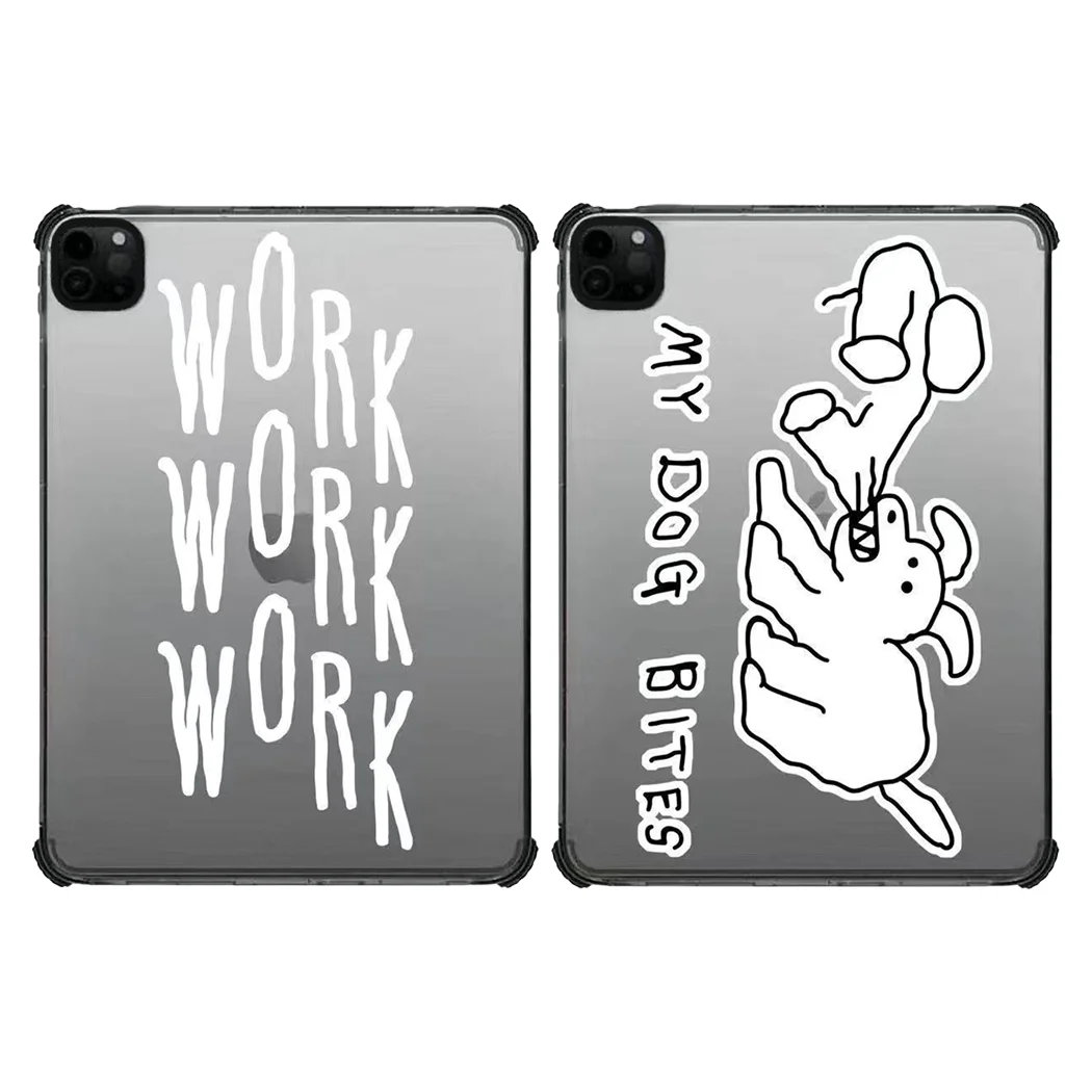 

Dog Sticker Acrylic iPad Case for 10.9inch iPad Air 4 5 6 7 11inch 12.9inch iPad Pro 2020 ~ 2025 Protective Back Cove