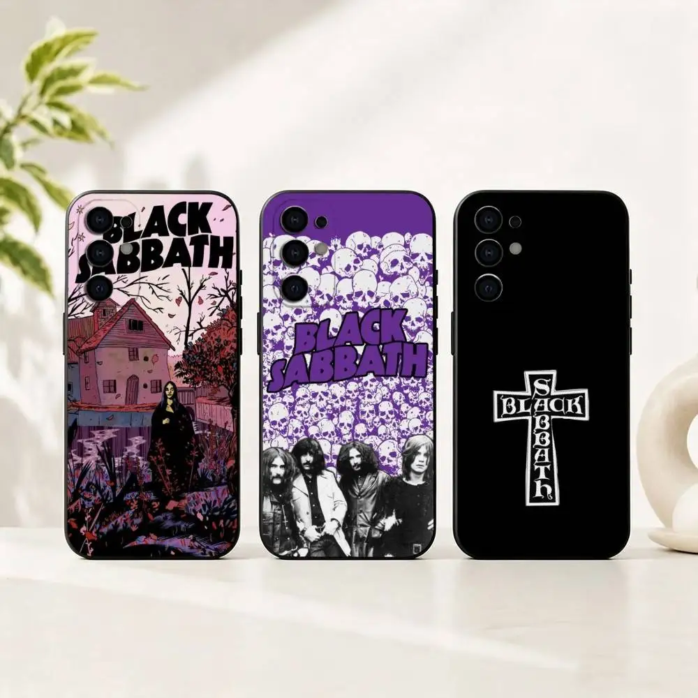 Metal band B-Black Sabbath Phone Case Black Silicone Soft For Samsung S25,S24,S21,S22,S23,S30,Ultra,S20,Plus,Fe,Lite