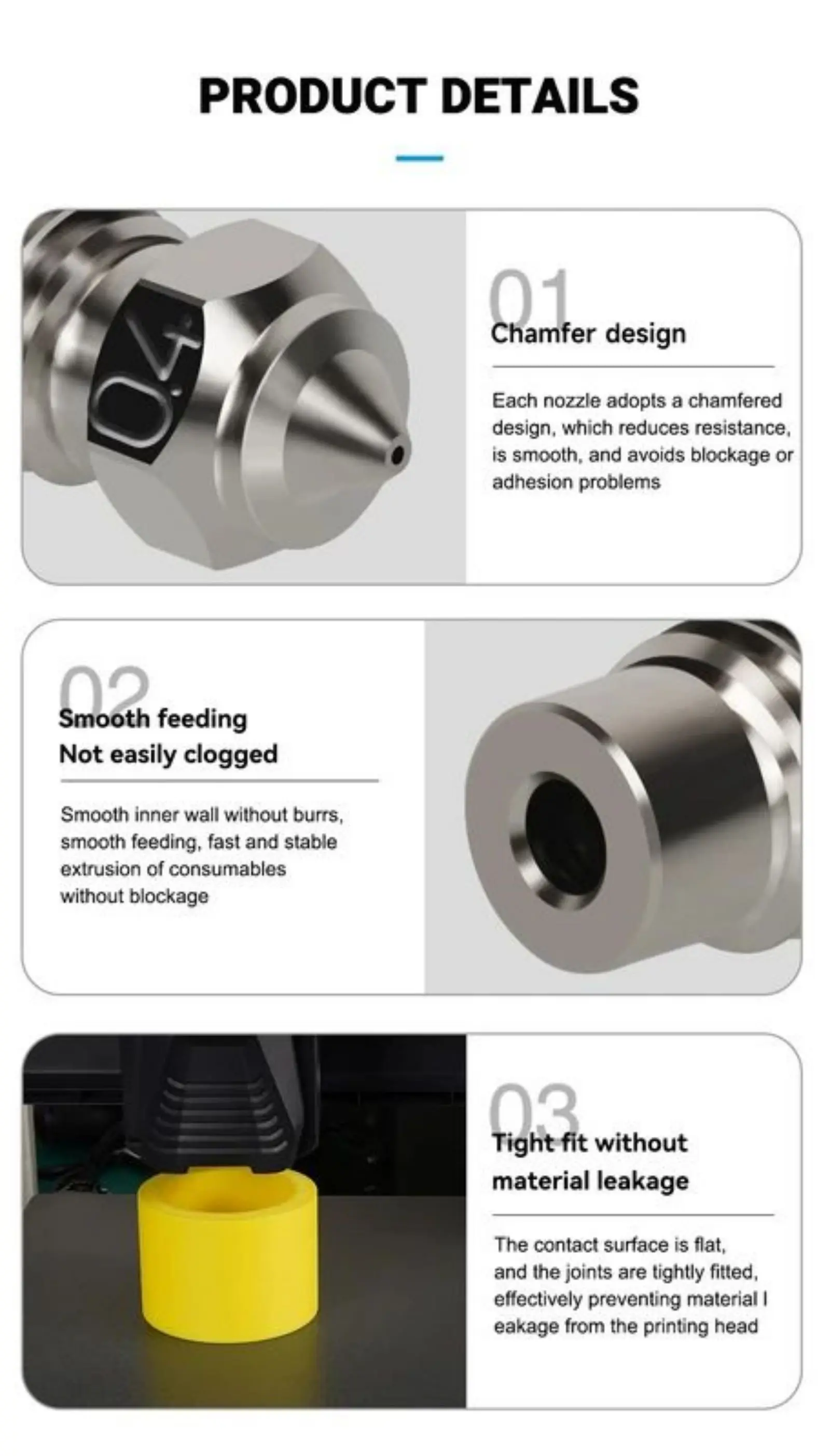 For Elegoo Neptune 4 Plus/4 Max Nozzle, 0.2/0.4/0.6/0.8mm Multi Sizes, Wear-Resistant Complete with DIY Installation Tools