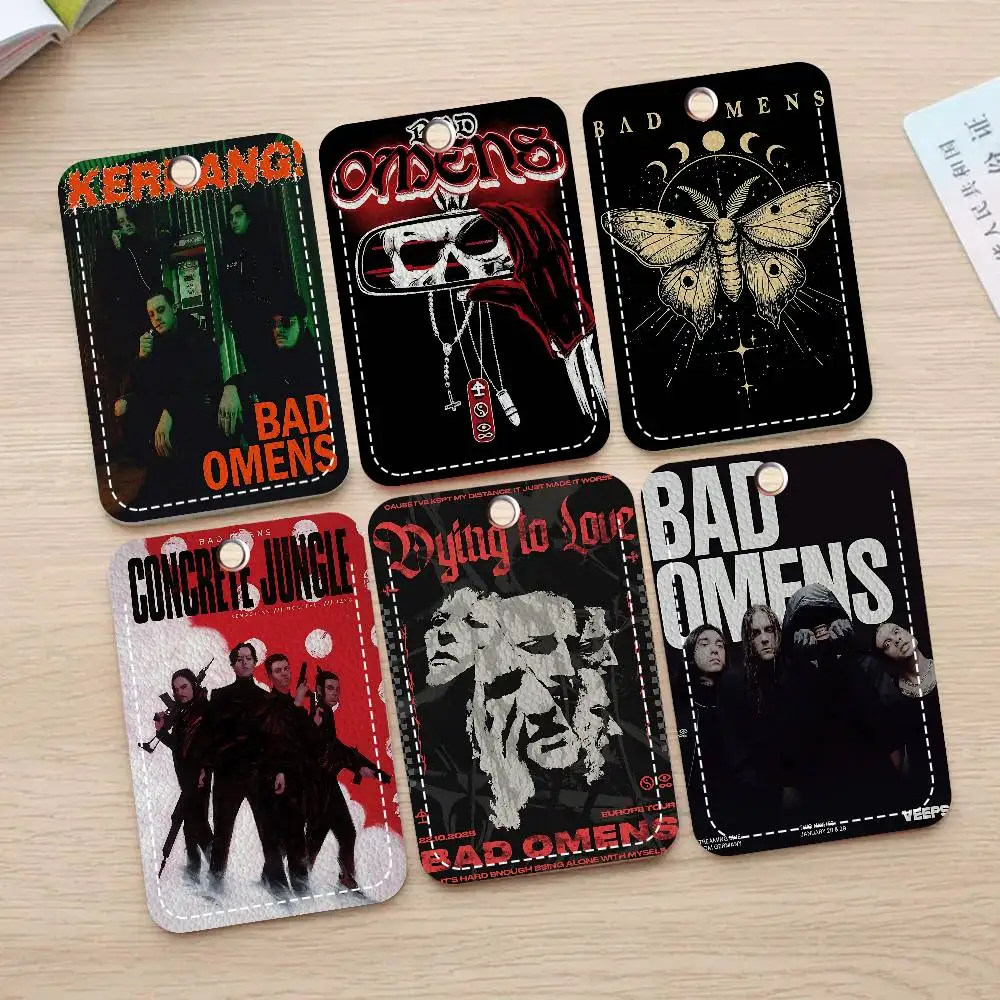 

Metal Core Band B-Bad O-Omens Access & Meal Card Holder Keychain Credit ID Bank Card Protective Case Keychain Pendant Fashion