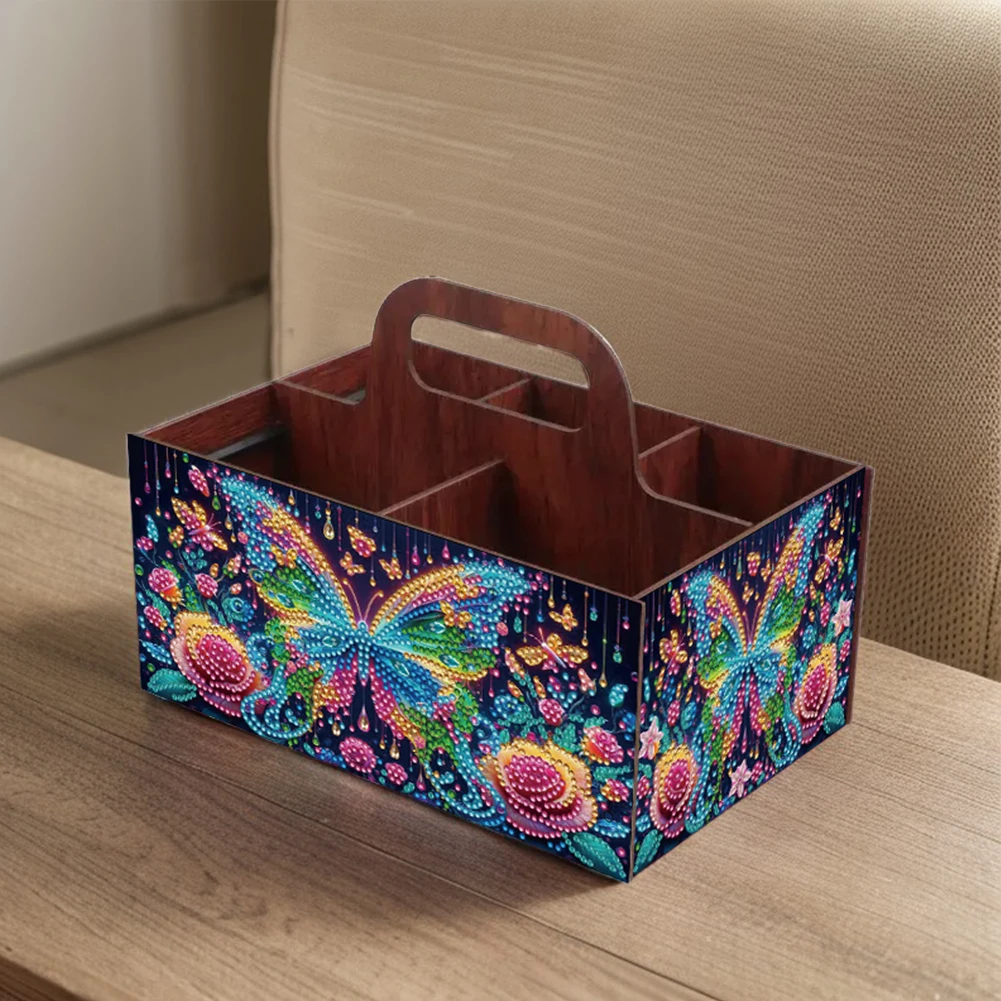 

Diamond Painting Wooden Storage Box Handmade Jewelry Box Kits Storage Holder Case for Adult Birthday Presents Craft Kit
