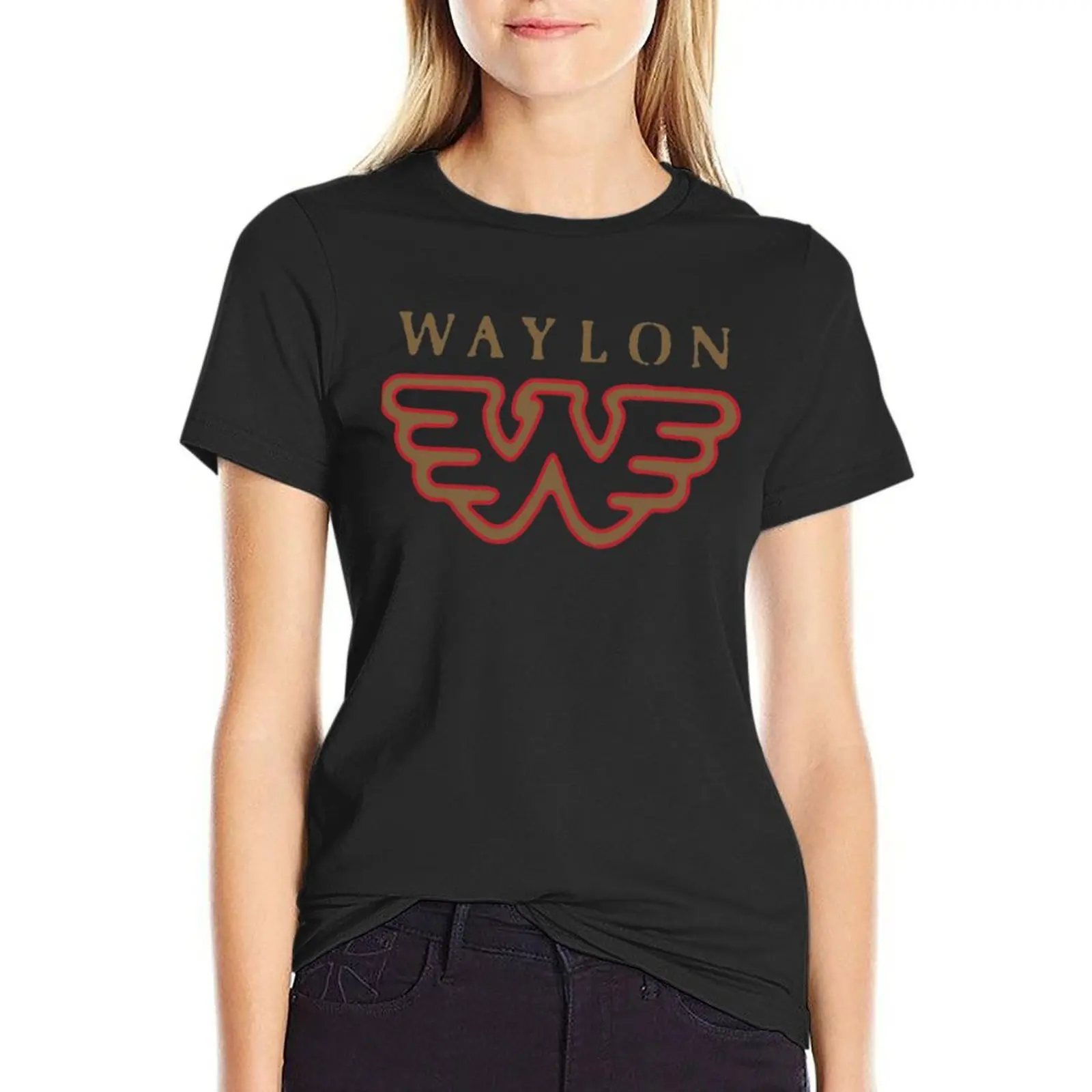 Waylon Jennings T-Shirt summer top shirts graphic tees Women's tee shirt