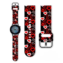 20mm 22mm Strap for Samsung Galaxy Watch 40mm 44mm Valentine's Day Limit Replaceable Bracelet for Amazfit Balance Watch Band