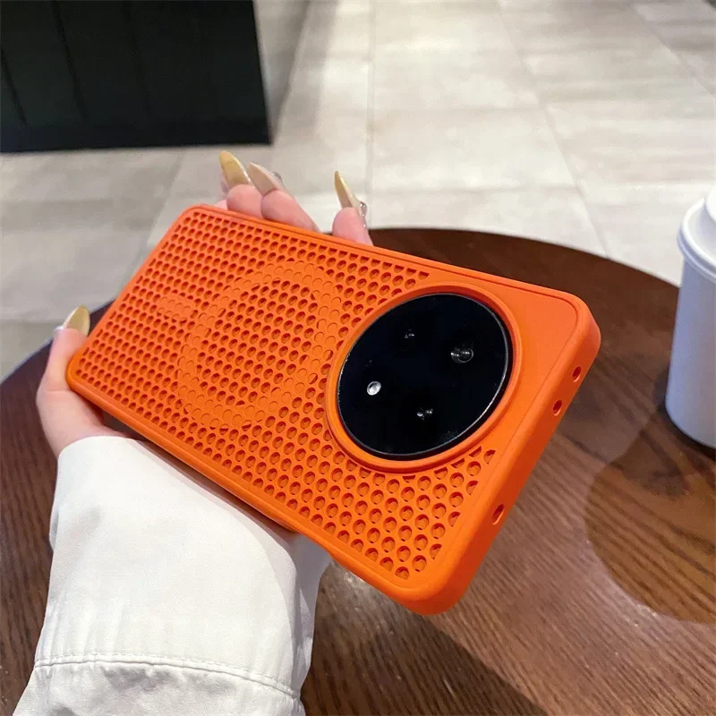 

Magnetic Case for Oneplus 13 12 Ace 5 3 Pro Cover Mesh Heat Dissipation Shell for Mag-safe Charge Matte Shcockproof Soft Bumper