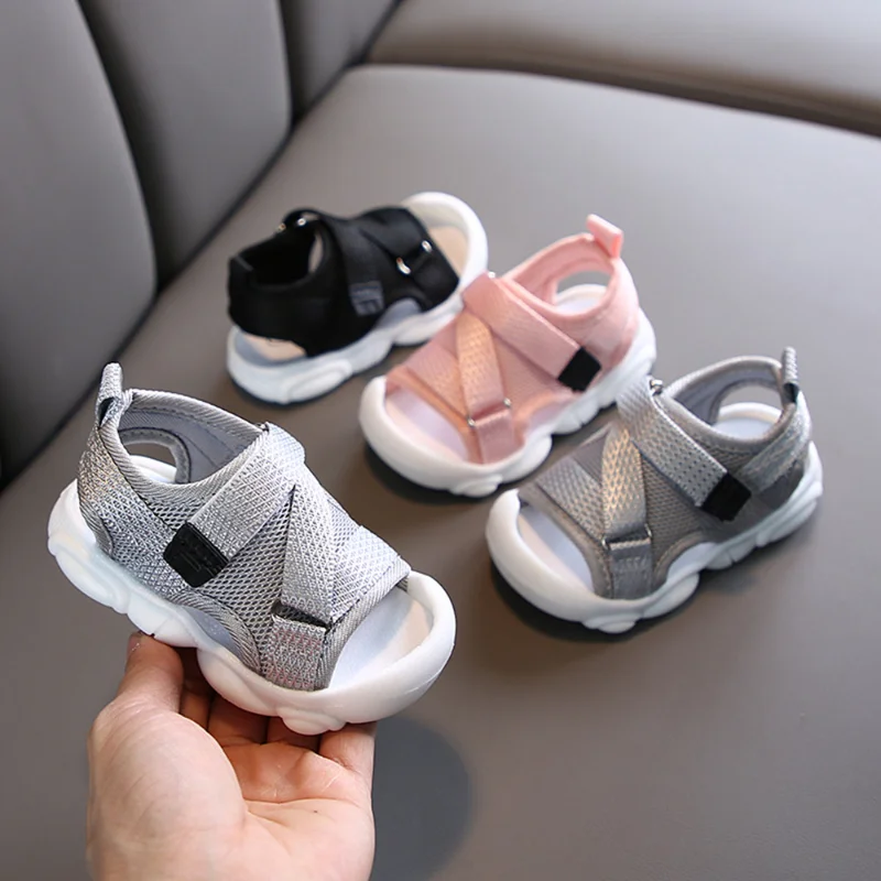 Summer Toddler Sandals Baby Girl Shoes Solid Color Net Cloth Breathable Boys Sneakers Kids Infant Sport Girls Sandals Newborn