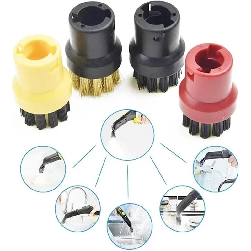 Window Nozzle Scraper Round Brush Steam Mop Set For Karcher SC1 SC2 SC3 SC4 SC5 SC7 Steam Cleaner Part Replacement Parts