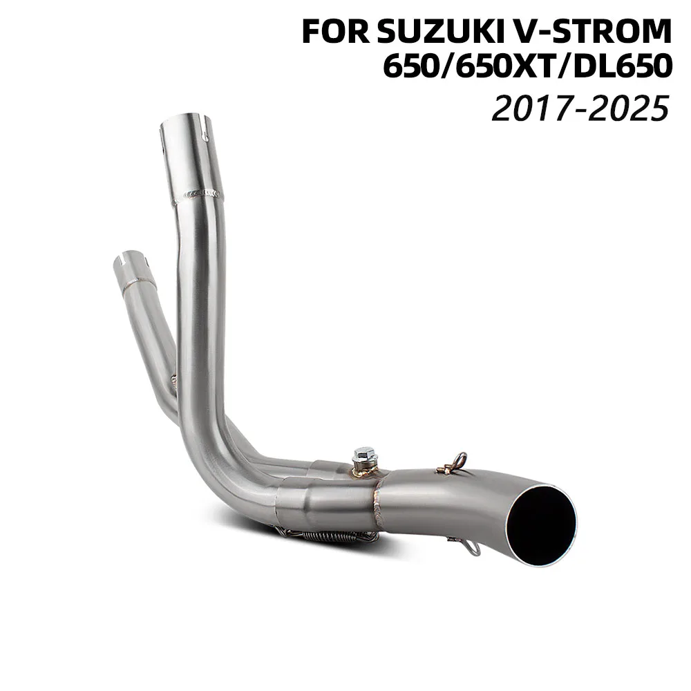 Vstrom650XT Exhaust Pipe For Suzuki V-Strom 650/650XT DL650 2017-2025 Motorcycle Exhausts Adapter Middle Link Tube Kit 51mm