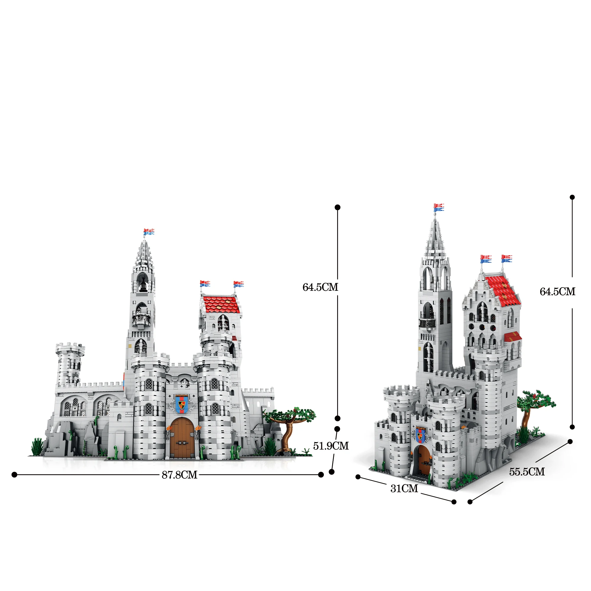 Bloques de construcción del castillo del rey Medieval, 3999 Uds., Castillo de caballero del siglo europeo, bloques de construcción para juguetes, regalos para adultos