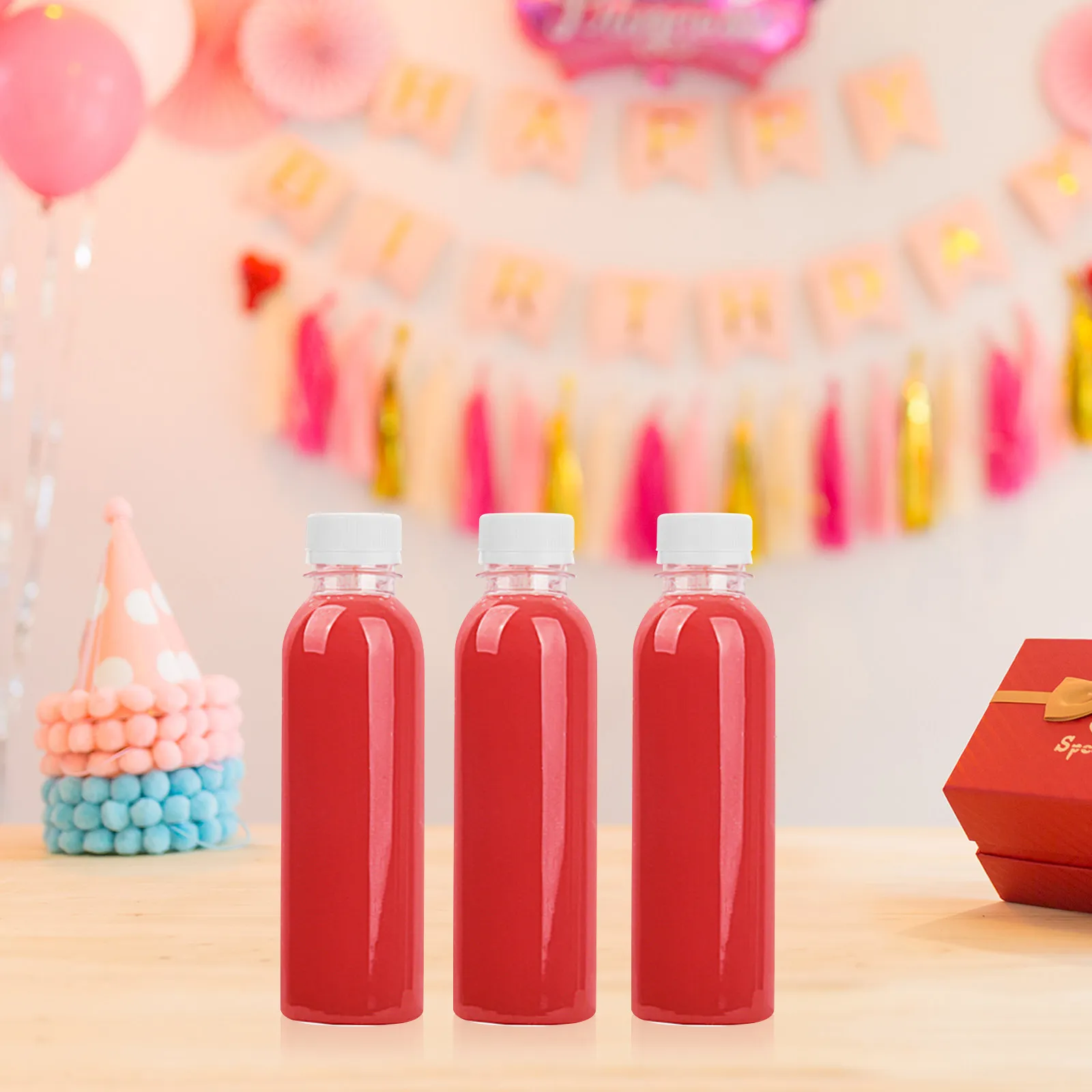 

1 комплект прозрачных пластиковых бутылок, прочные, утолщенные, устойчивые к высоким температурам, пустые бутылки для напитков, для сока, молока, многоразовые