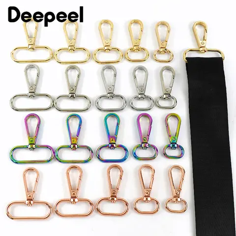 10Pcs 16-50mm Metal Bags Strap Buckles Lobster Clasp Swivel Trigger Clips Carabiner Snap Hook DIY Handbag KeyChain Accessories