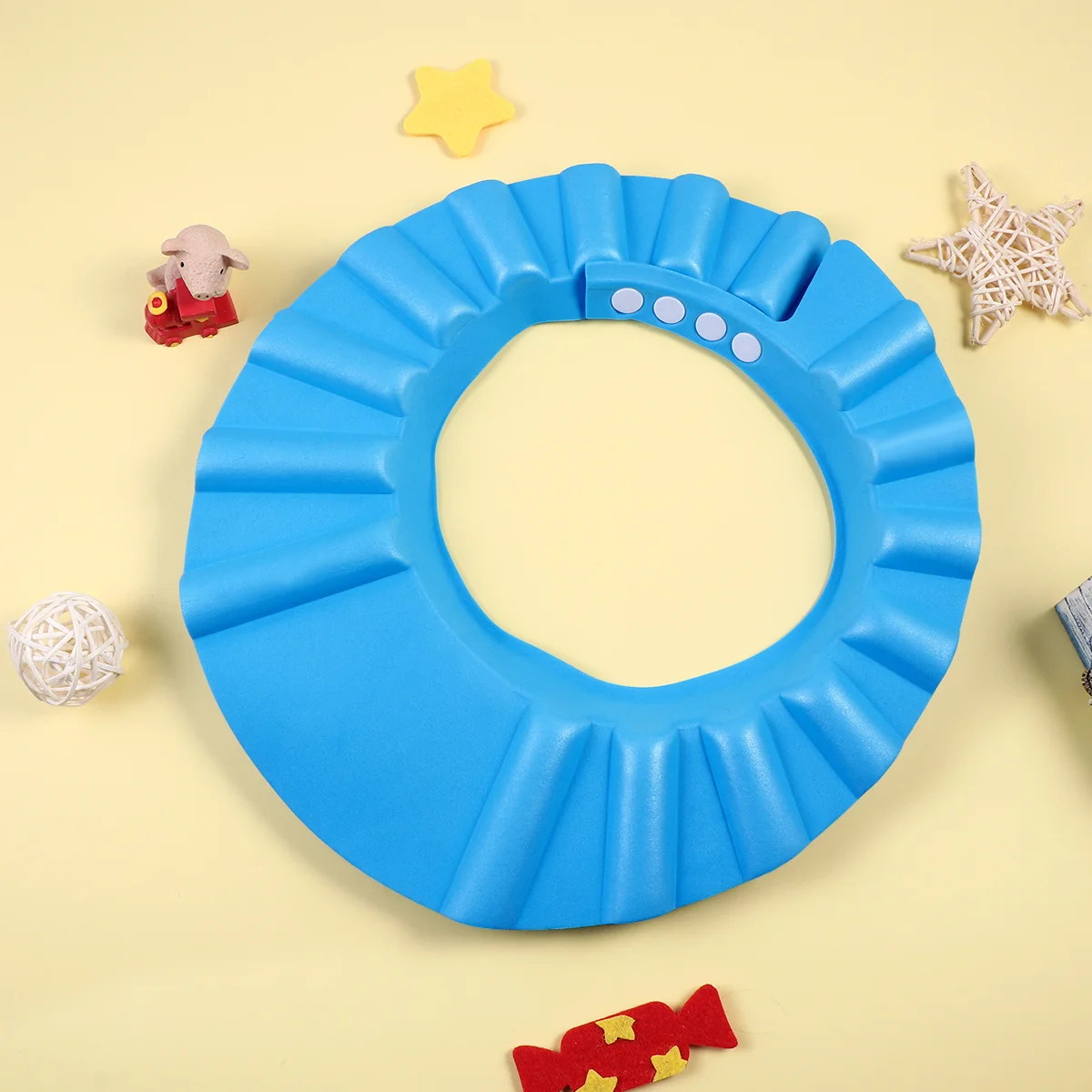 

Children Bathing Cap Adjustable Baby Shower Hat Waterproof Eye Ear Protection Hair Washing Shield For Infant Shampoo Cap