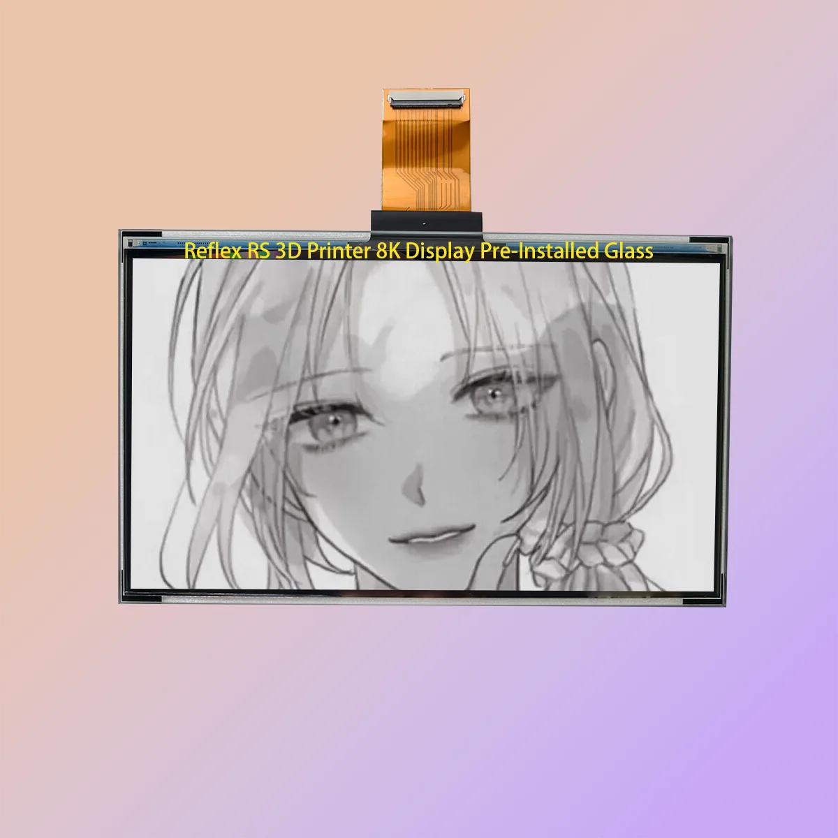 Original 10.3 Inch 8K Monochrome Display Pre-pasted Glass Exposure Screen Fit HeyGears Reflex RS Resin 3D Printing Machine