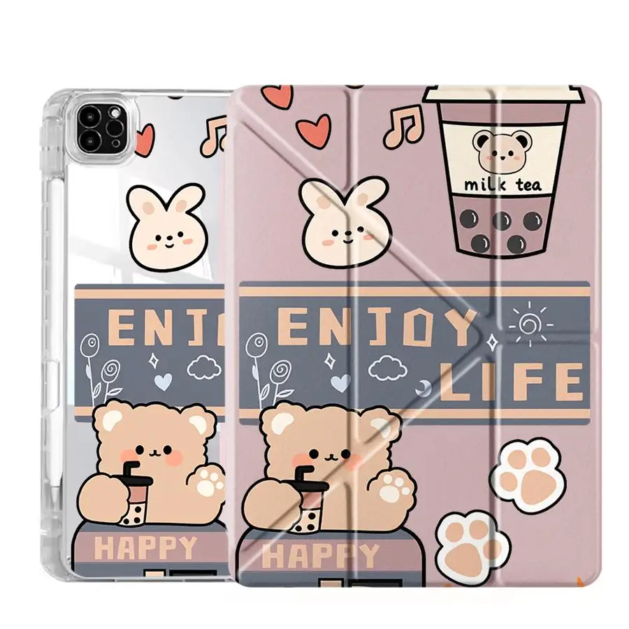 Fashion Cute Curly Cool Holder Cover Tablet Case For iPad Air 4 5 M3 M2 M4 11inch Pro 11th 10th 9th 8th 12 Mini 6 7 Pro 2025