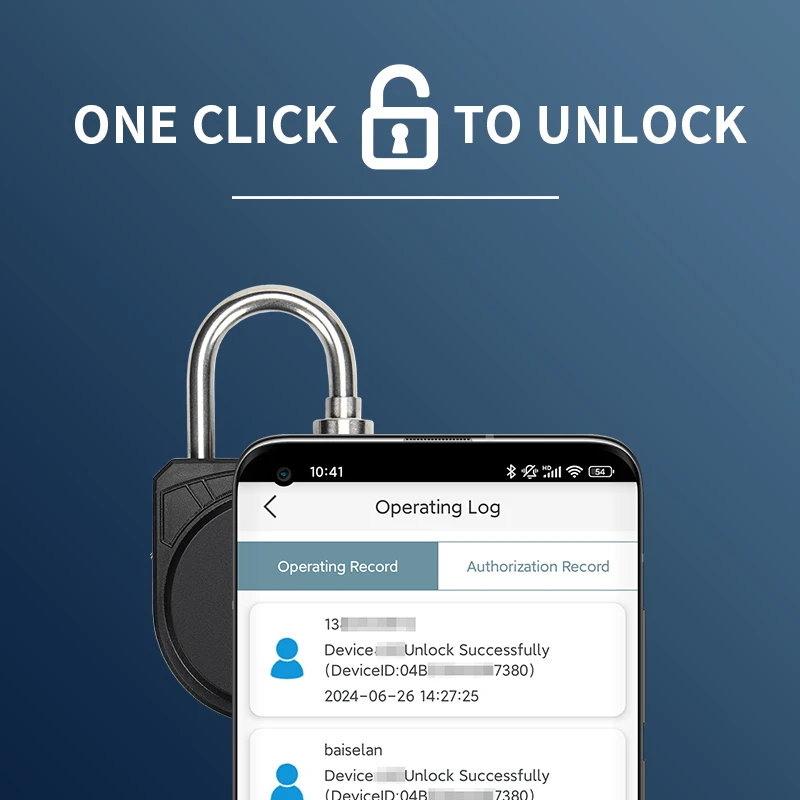 Intelligent lock, NFC padlock, outdoor anti-theft lock, portable APP unlocking, no battery, remote authorization unlocking