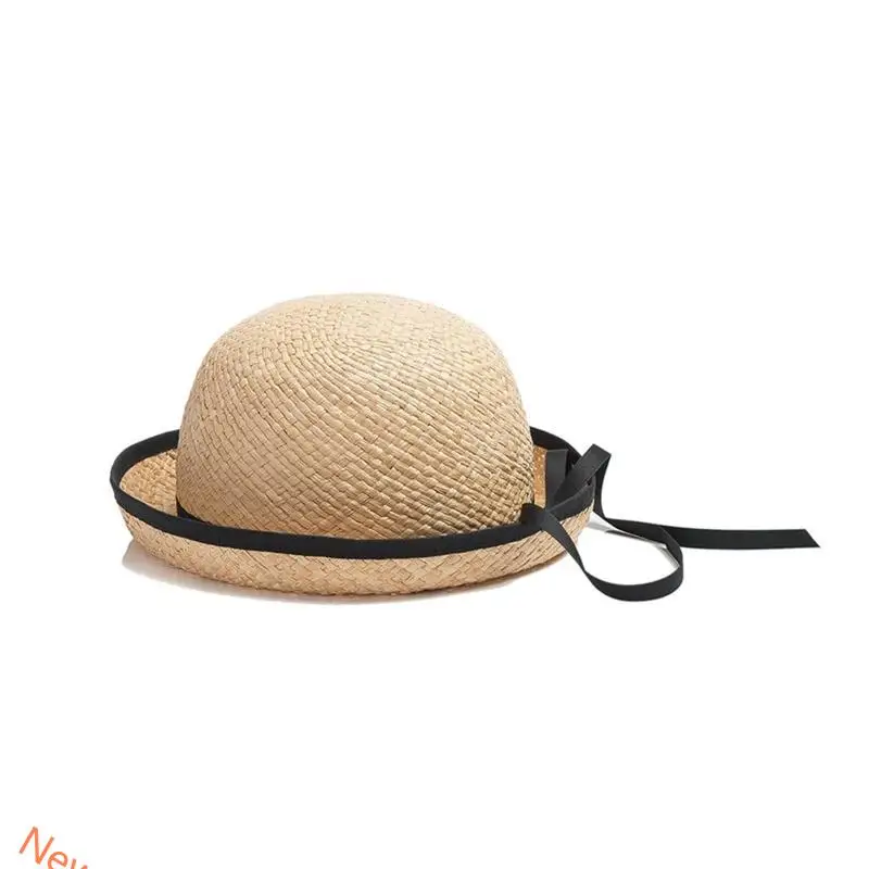 ribbon-bowknot-summer-hat-sunshade-straw-hat-sun-for-protection-bowler-beach-cap-gift-for-boy-girl-school-daily-lxad