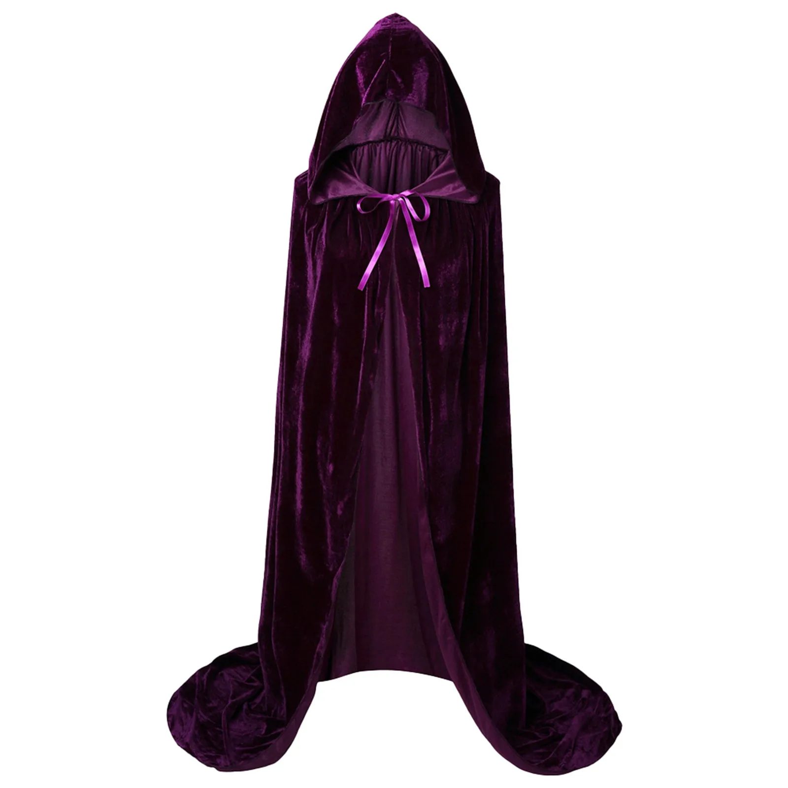 Witchcraft Vampire Robe for Adult, Hooded Long Cloak, Halloween Party, Cosplay Costume, Black, Medieval Cloaks, 2024 Hot Selling