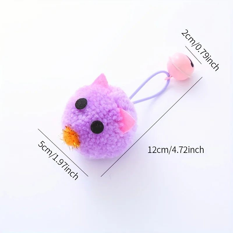 [Cat Toy Mouse Shape] Pet Cat Toy Cute Mouse Shape Macaron Color Matching with Bell Sound Interactive Play Pet Supplies