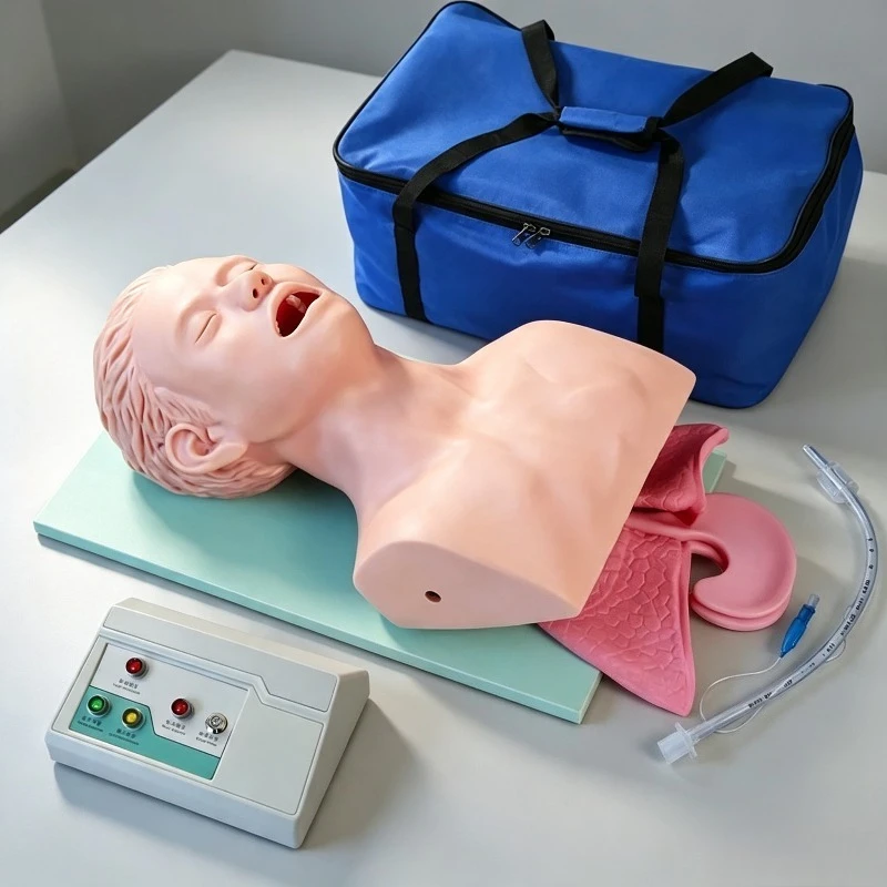 Medical Adult Airway Management Intubation Trainer with 220V/110V Oral Nasal Intubation Manikin Teaching Model