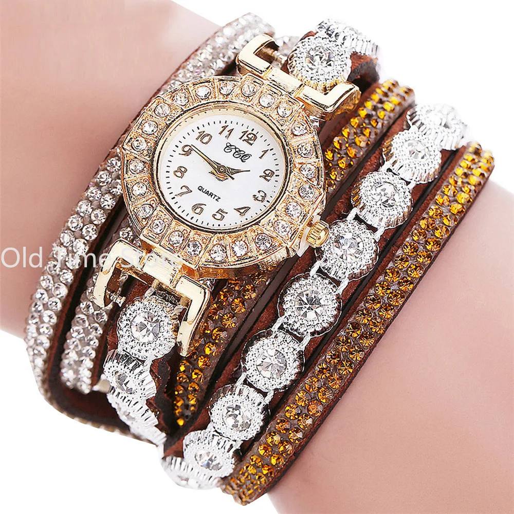 Women Watch Fashion Leather With Diamond Bracelets for Women Clock Ladies Watches Casual Fashion Noble Elegant Relogio Feminino