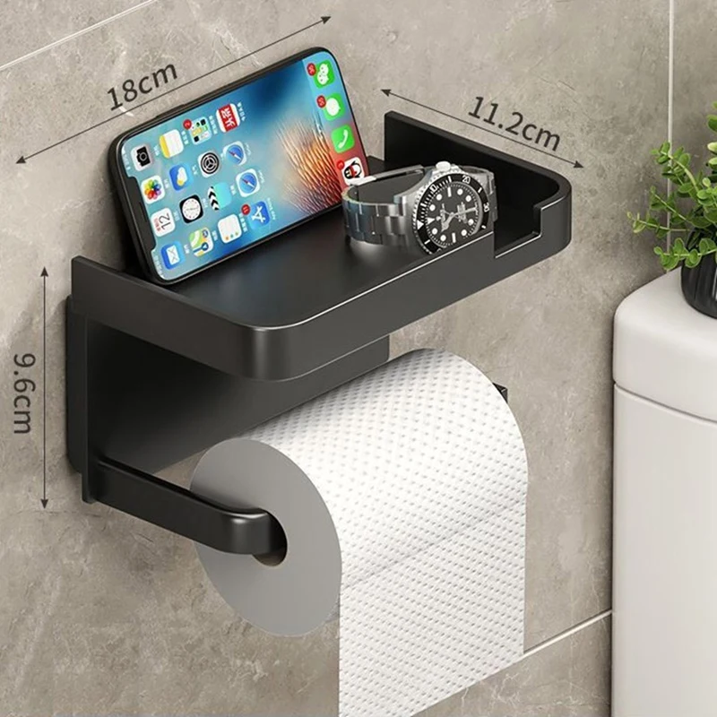 Tissuehouder Aan de muur gemonteerde badkameraccessoires Mobiele telefoonrek Toiletrek Tissue Box.