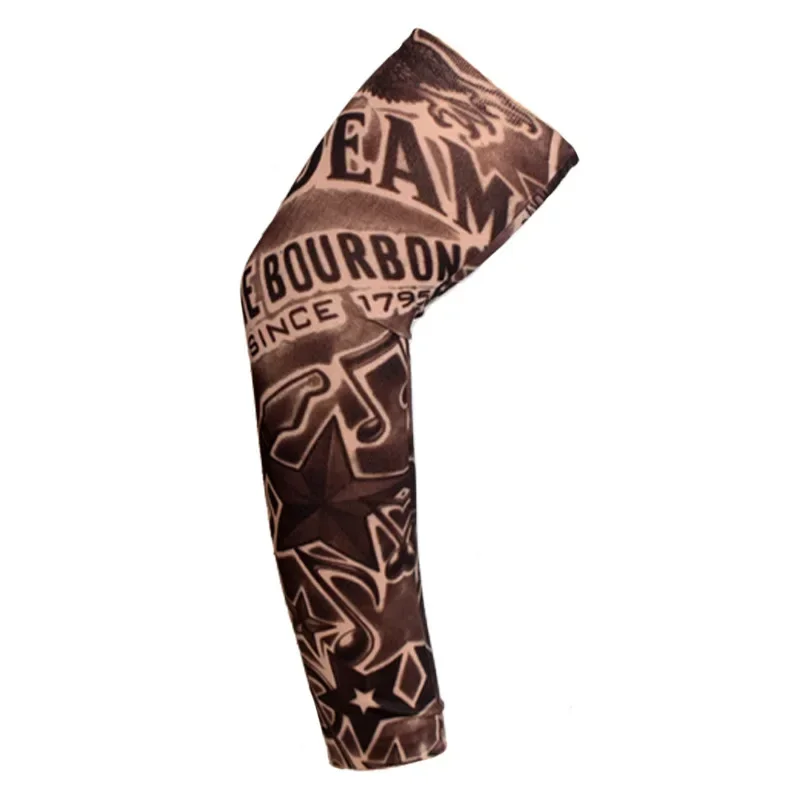 2025 New Summer Men Women Outdoor Riding Flower Arm Tattoo Sleeve Sports Travel Fishing Sunscreen Tattoo Sleeve Arm Guard