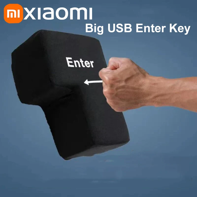 Xiaomi Anti-Stress Computer Huge Enter Key Big USB Keyboard Vent Button Pillow Desktop Stress Reliever Cushion USB Big Enter Key