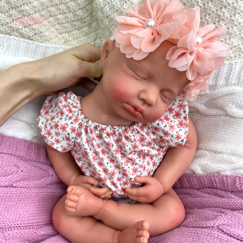 손으로 만든 방수 20" 실리콘 아기 소녀/소년 Loulou 3D 피부 재탄생 인형 부드러운 생활적인 무게를 가진 열린 입 인형 반대로 스트레스 장난감