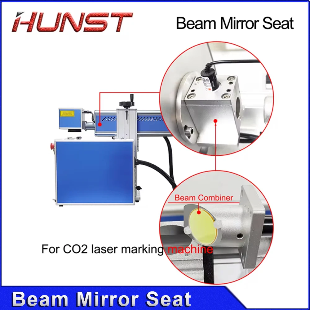 HUNST CO2 Laser Beam Mirror Seat Is Equipped with Red Light Indicator Beam Combining Mirror & Beam Expanding Mirror.