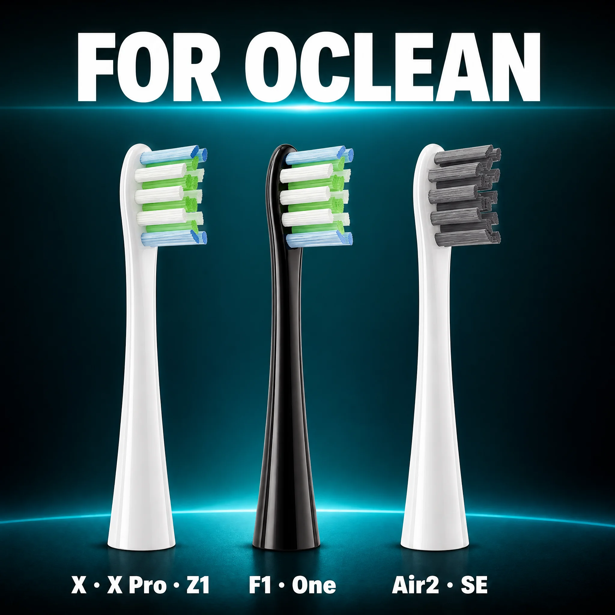 12PCS Vacuum Sealed Packed Replacement Brush Heads for Oclean X PRO/ Z1/ F1/ One/ Air 2 /SE Soft DuPont Deep Cleaning Nozzles