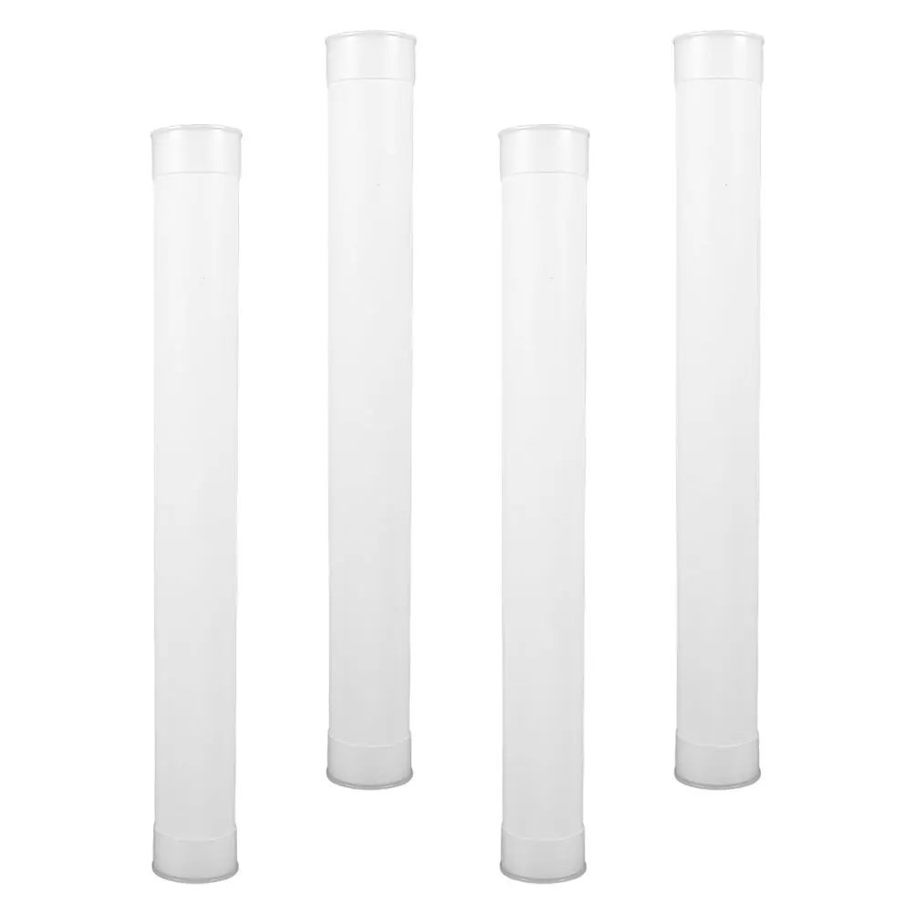 

4pcs Plastic Round Tubes with Caps 35x31cm Lightweight Durable Moisture Proof Storage Containers for Home Office Travel