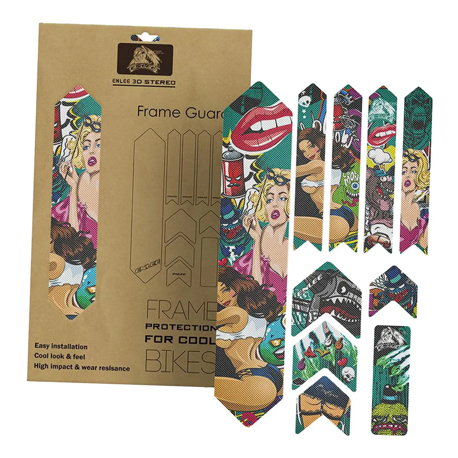พรีเมี่ยมตัวป้องกันเฟรมจักรยานภูเขาสติ๊กเกอร์สติ๊กเกอร์ฟิล์มป้องกัน