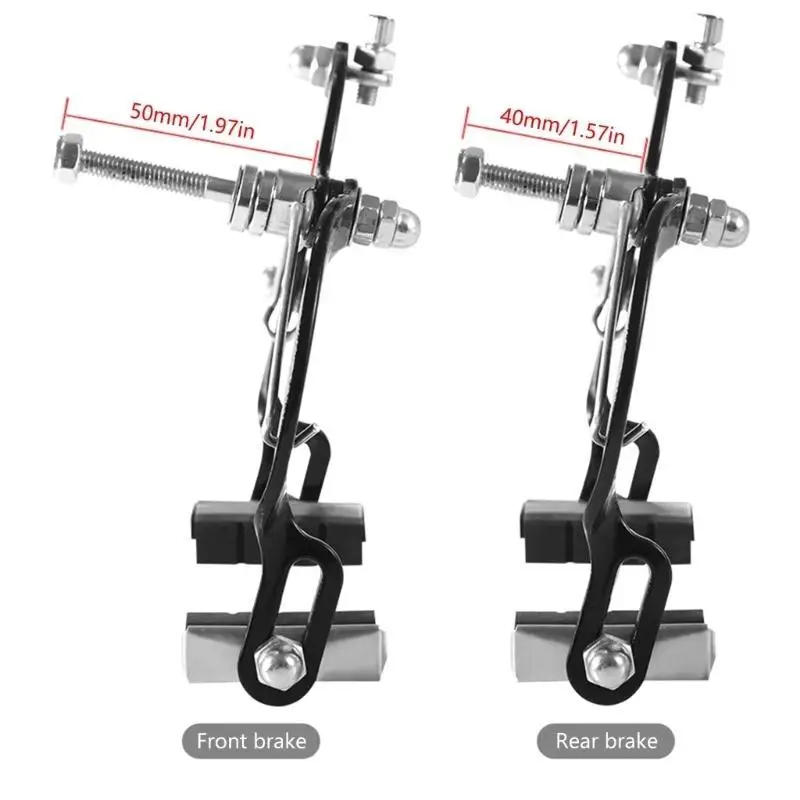 

652F Folding Bike Front Rear Brakes Side Pull Caliper Rims Calipers Bicycles C Type Brakes Calipers Bike Rear & Front Brakes