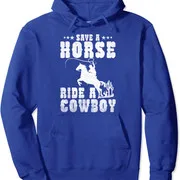 Polarshe Save a Horse Ride a Cowboy Funny Horse Riding felpa con cappuccio Unisex 3198