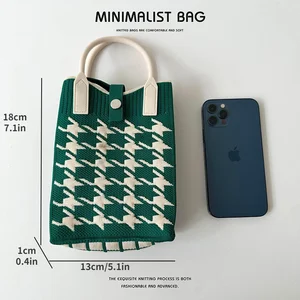 Mini Mobile Strick -Tasche, vielseitige und kleine Umhängetasche, tragbare Messenger -Tasche, koreanische Version, neue Mode 10 Hauptverkaufstasche Croche - №9