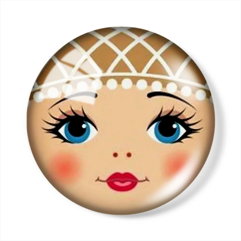 матрёшка matryoshka Russian mixed 10pcs 12mm/18mm/20mm/25mm Round photo glass cabochon demo flat back Making findings
