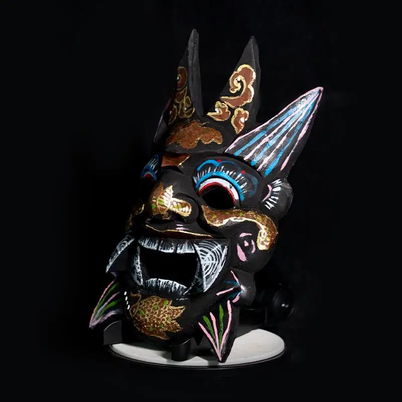 Chinese Traditional Nuo Opera Mask Local Drama Featuring Masked Dancing Performance Halloween Costume Resin Mask